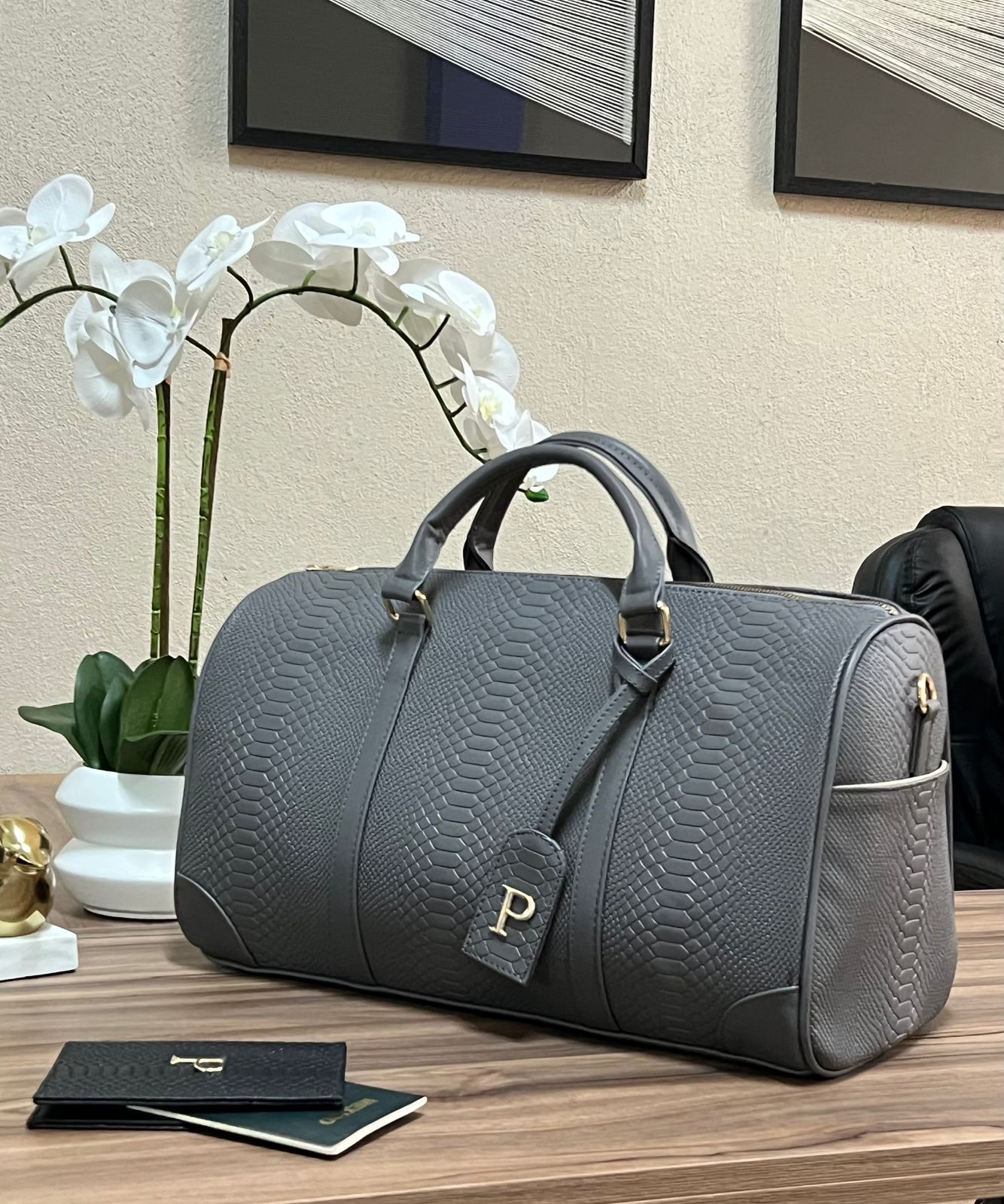 MALETA LCON TAG LATERALES OXFORD H/DORADO