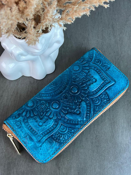 CARTERA 1 CIERRE DE MÁNDALA AZUL REY