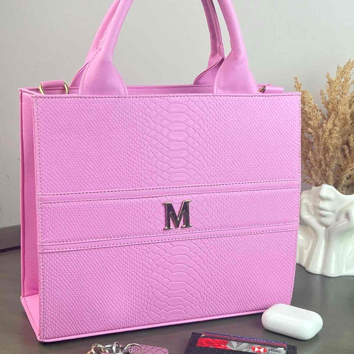TOTE CLASICA MEDIANA ROSA BARBIE