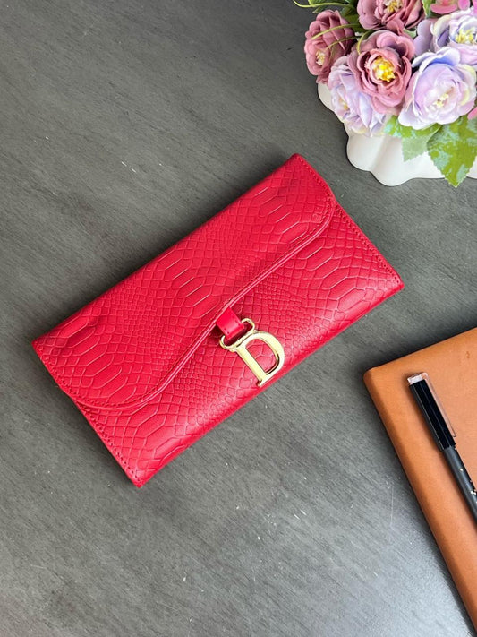 CARTERA FINA ROJO VIBORA ROJO FERRARI