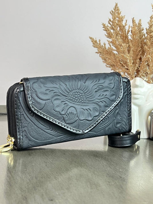 CARTERA PIEL TAPA NEGRA