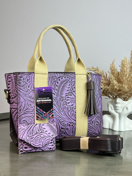 BOLSA ARI FLORES LILA