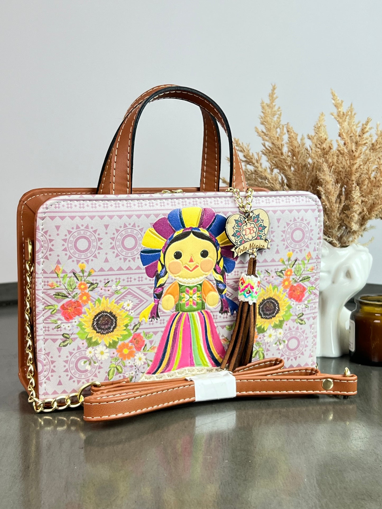 DB CROSSBODY LELE LILA/CAMEL