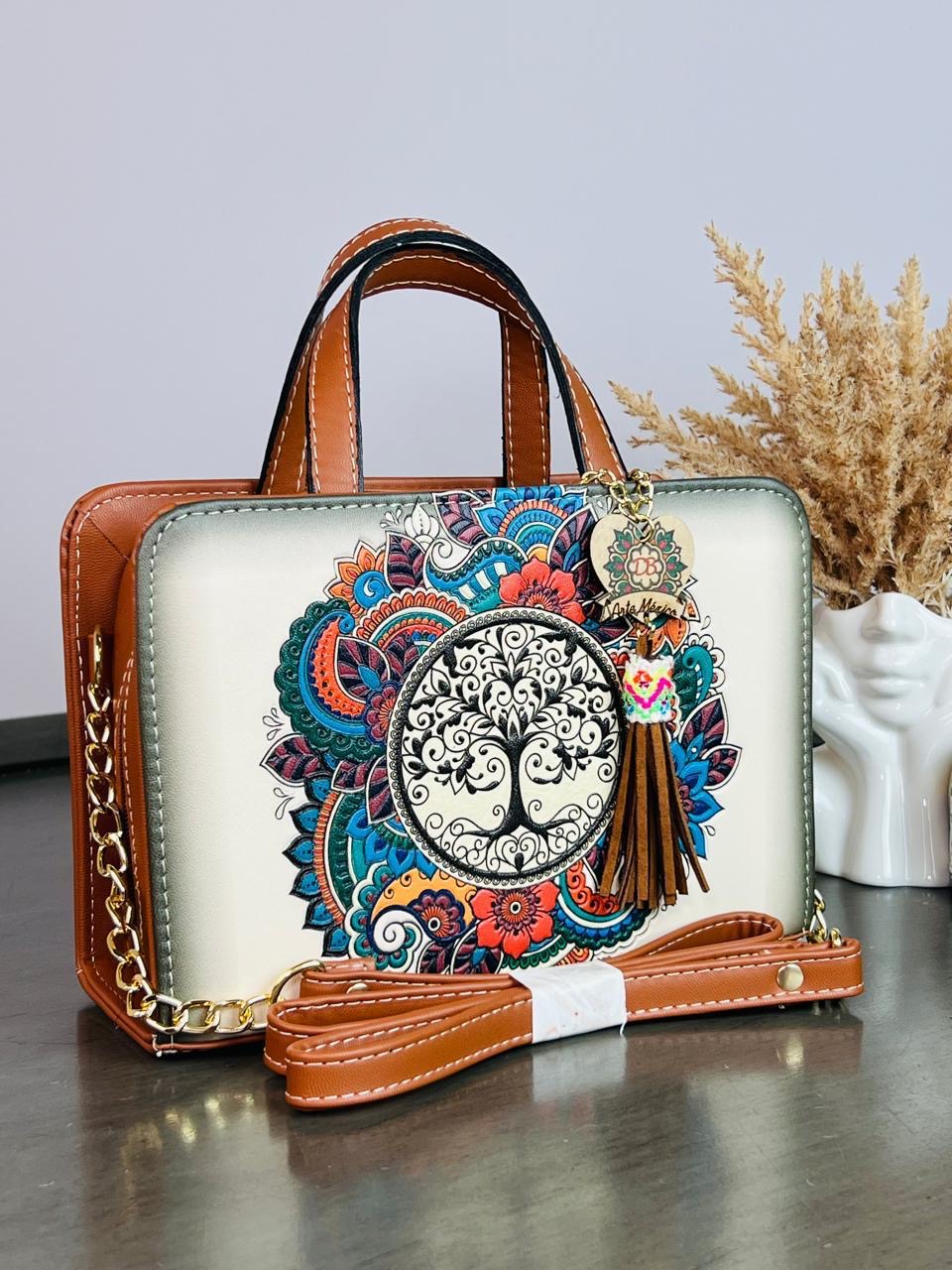 DB CROSSBODY ARBOL DE LA VIDA HUESO