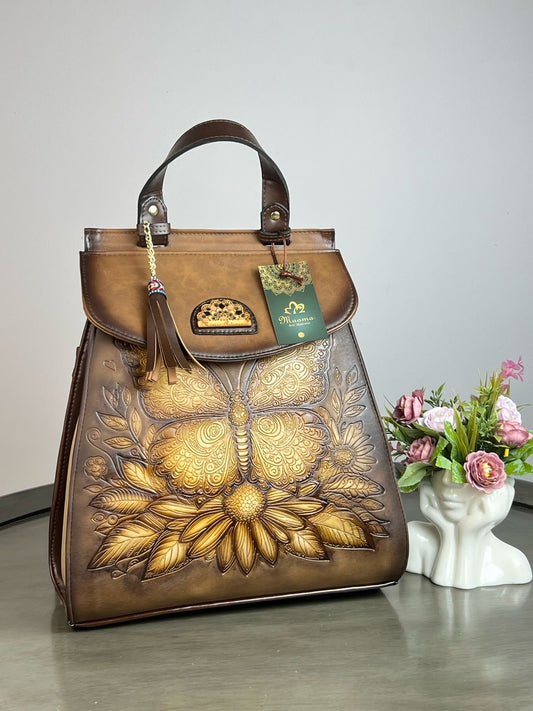 MAOMA GDE MOCHILA VERO MARIPOSA AMARILLO