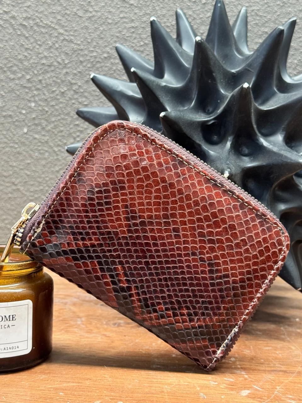 MONEDERO AFRICA PIEL VIBORA CAMEL