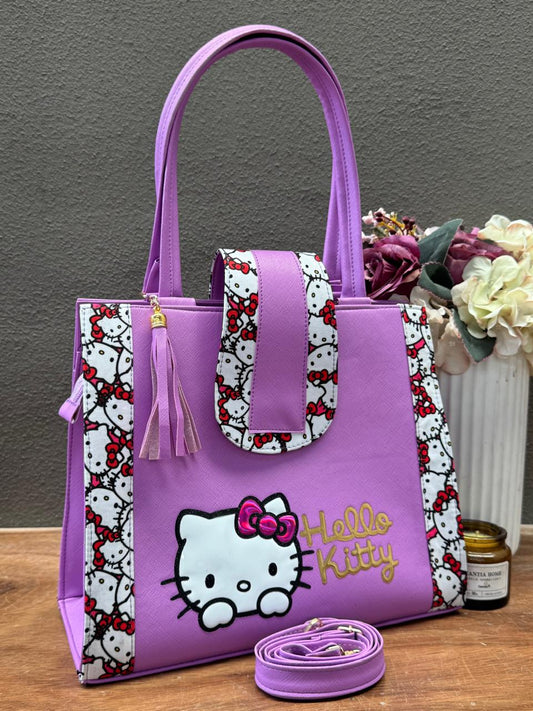 BOLSA BROCHE PERSONAJE HELLO KITTY LILA