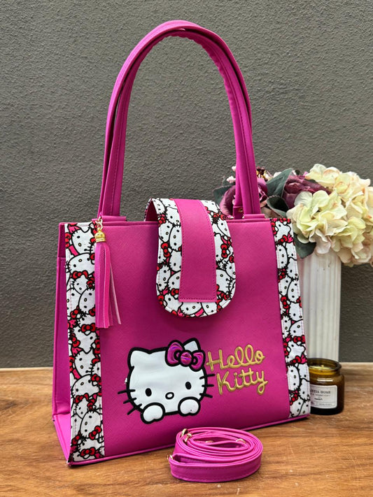 BOLSA BROCHE PERSONAJE HELLO KITTY ROSA