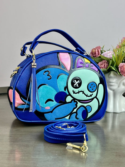 MALETITA PERSONAJE STITCH AZUL TRAPO