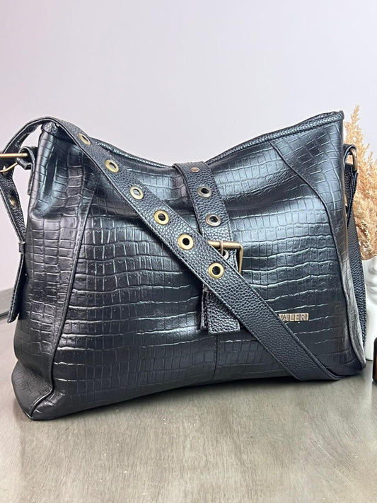 JS BOLSO DE PIEL CON CINTO TEXTURA DRILO HERRAJE LATON