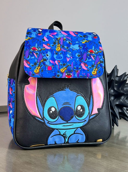 MOCHILA PERSONAJE STITCH NEGRO