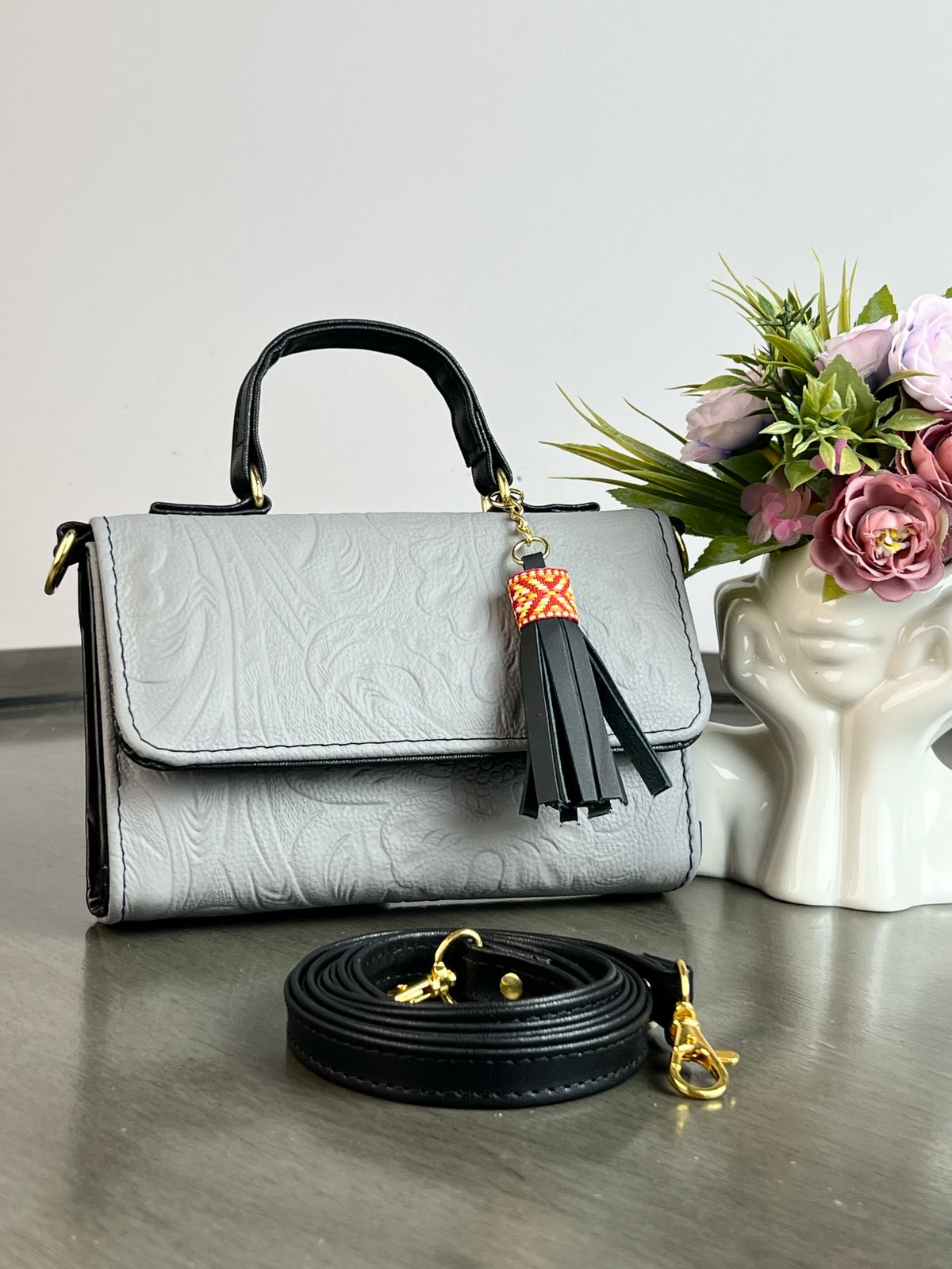 CROSSBODY DELIA 1 CHICA GRIS