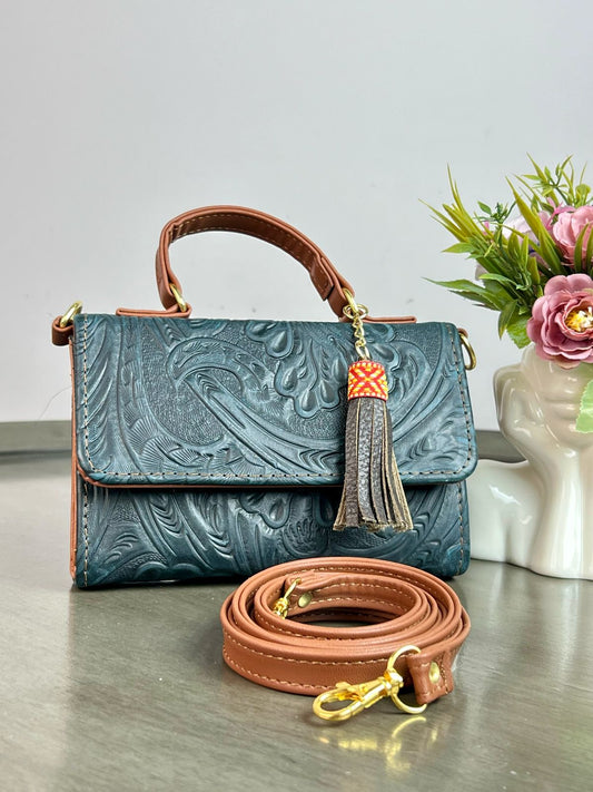 CROSSBODY DELIA NEGRO AZULADO