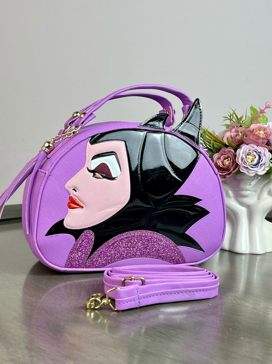 MALETITA PERSONAJE MALEFICA LILA