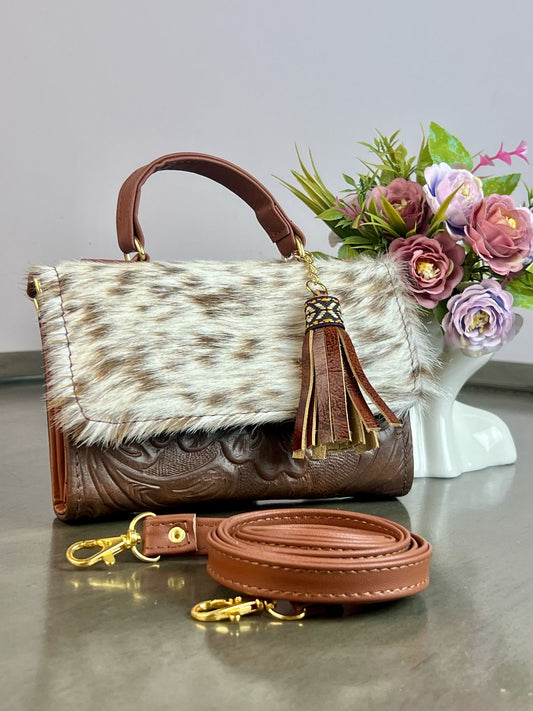 CROSSBODY DELIA CHOCOLATE PELO