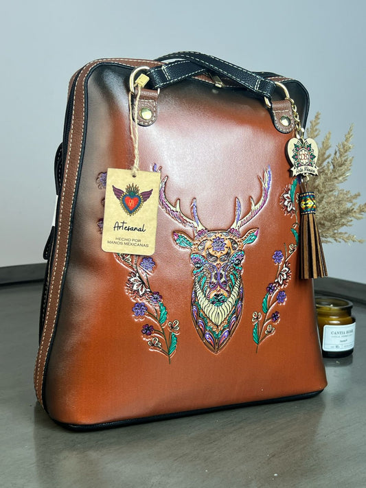 DB MOCHILA CAPRI VENADO MARRON/NEGRO