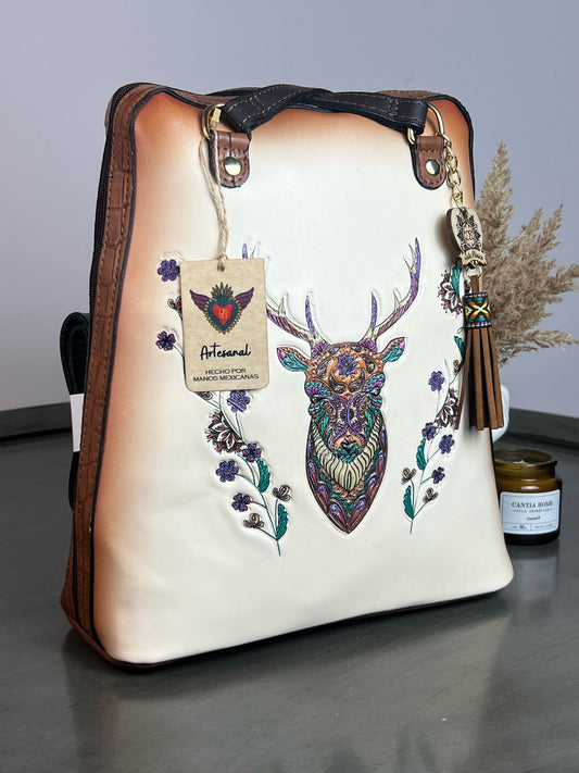 DB MOCHILA CAPRI VENADO HUESO/CAMEL