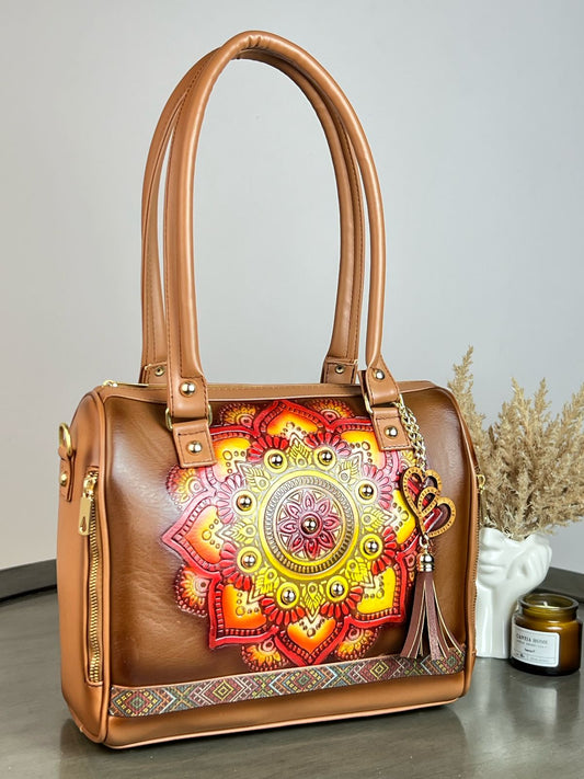 MOD. DOMDAR MIREYA CAMEL MANDALA ROJO AMARILLO