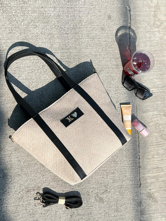 YUTE MODELO LISA COLOR NATURAL/NEGRO