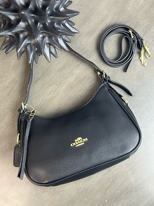IMPORTACION COACH BAGUETTE NEGRO LISO