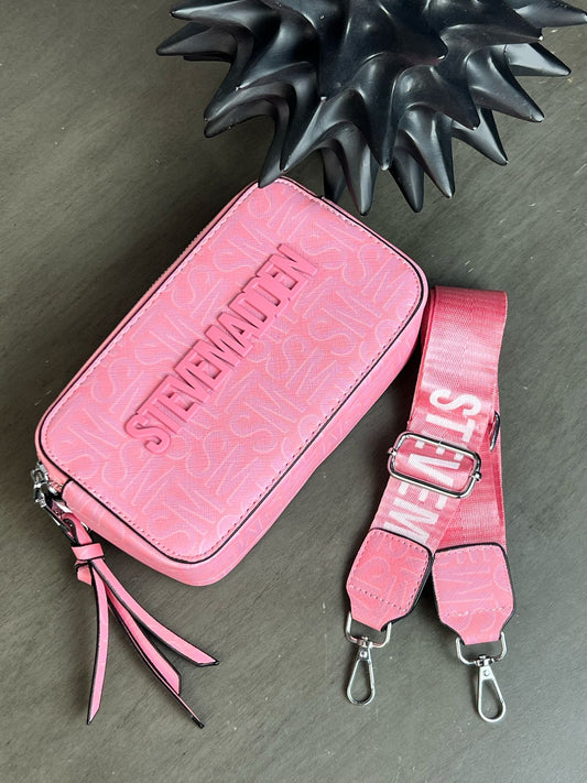 IMPORTACION CROSSBODY CIERRE STEVEN MADDEN ROSA