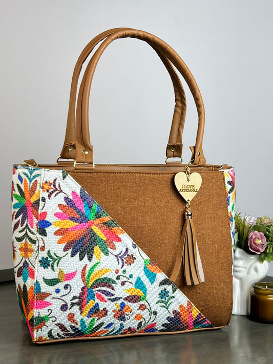 YUTE MODELO DIAGONAL COMINO/OTOMI BLANCO