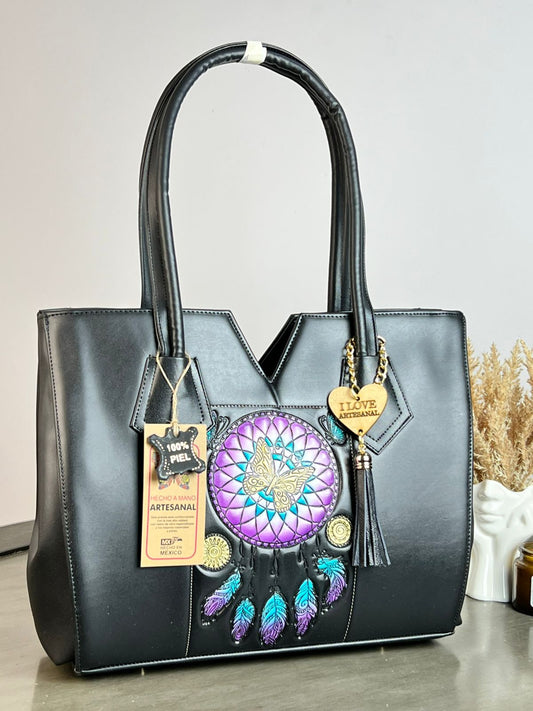MOD ARTESANAL RINA NEGRO ATRAPASUEÑOS LILA
