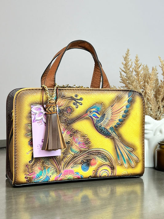 MAOMA CROSSBODY COLIBRI AMARILLO/COLORES