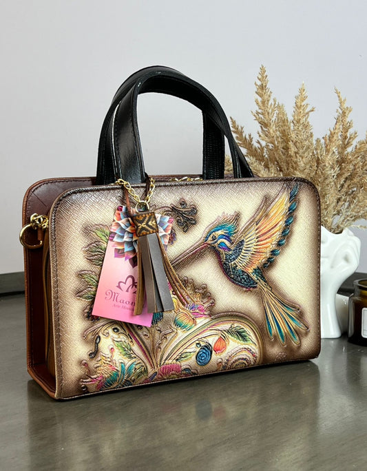 MAOMA CROSSBODY COLIBRI HUESO/COLORES