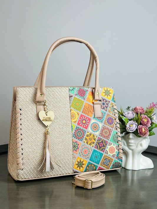 YUTE MODELO TEJIDA HUESO/MOSAICOS COLORES