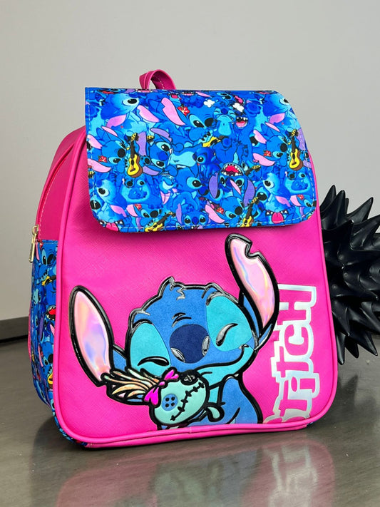 MOCHILA PERSONAJE STITCH ABRAZO FIUSHA