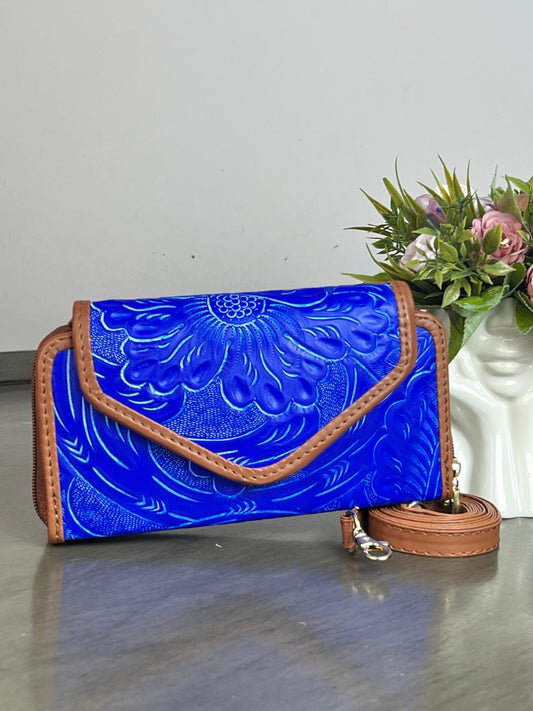 CARTERA PIEL TAPA COBALTO