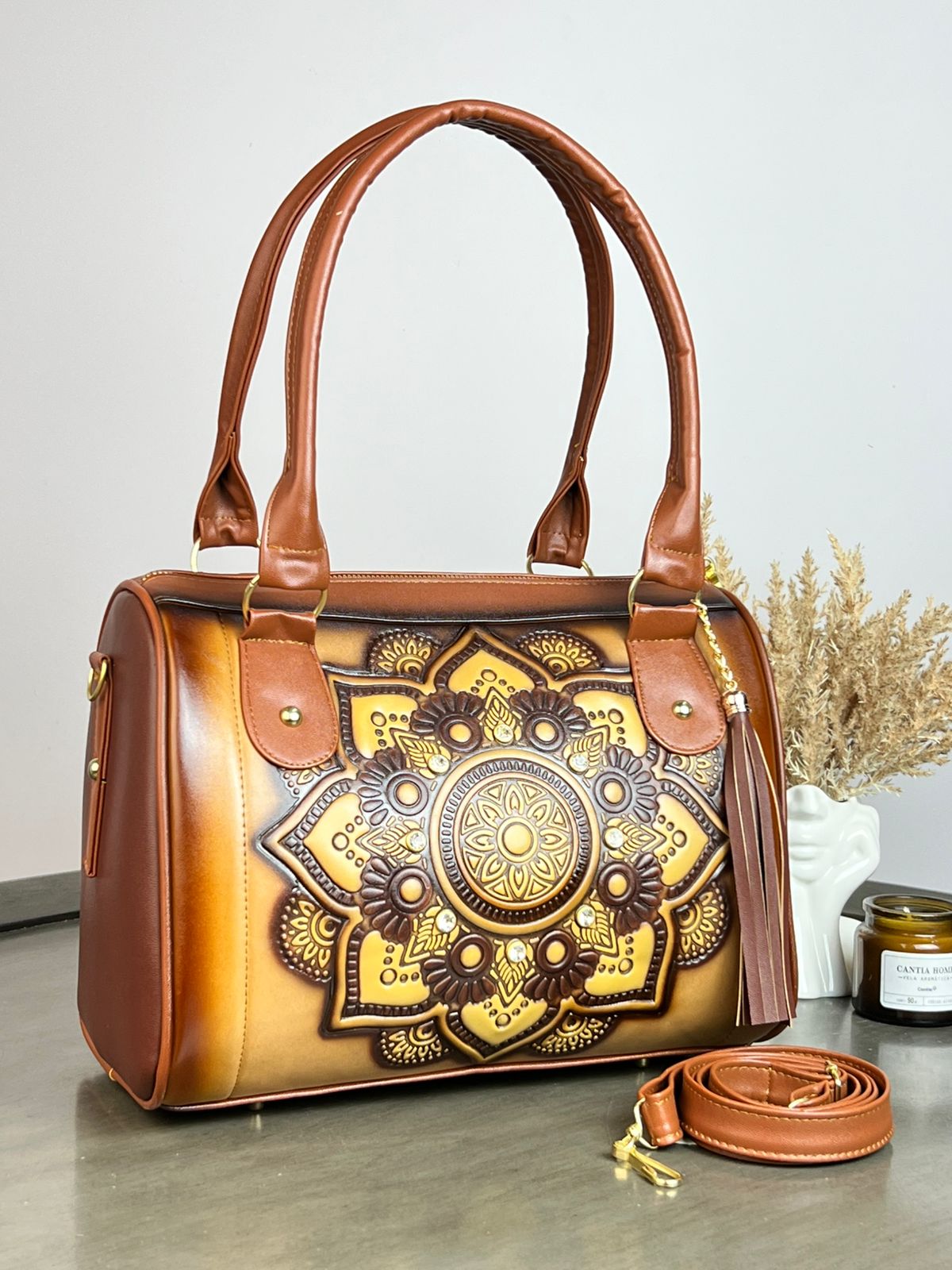MOD. CRIS MALETA MANDALA MARRÓN