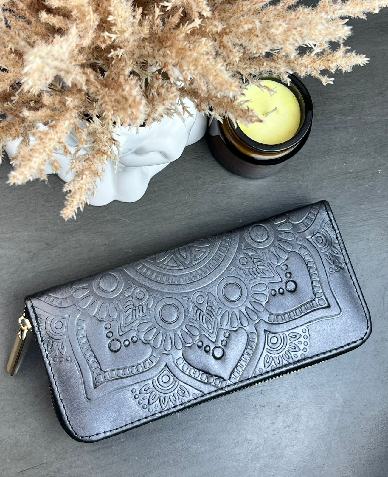 CARTERA 1 CIERRE MANDALA BRONCE