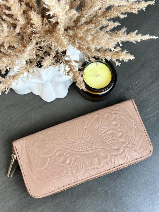 CARTERA 1 CIERRE FLORES MAQUILLAJE