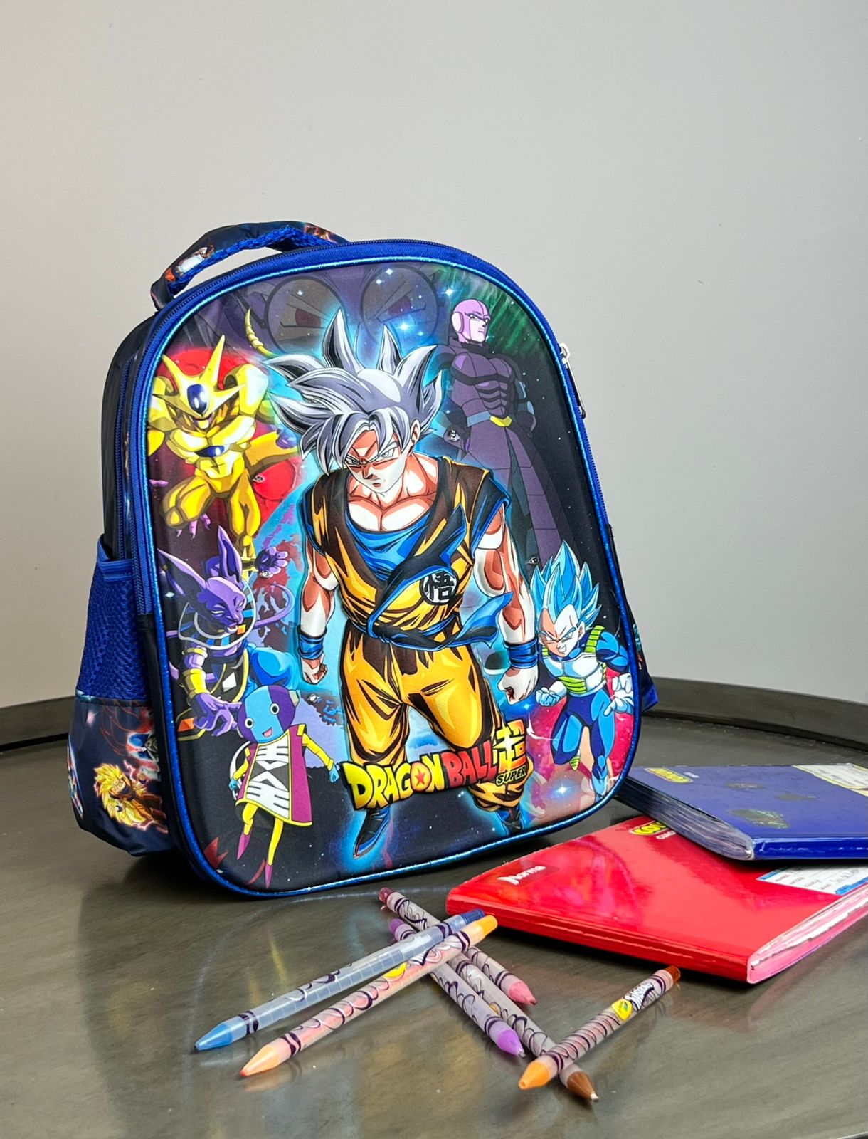 MOCHILA KYNDER PERSONAJES 3D DRAGON BALL SUPER VILLANOS