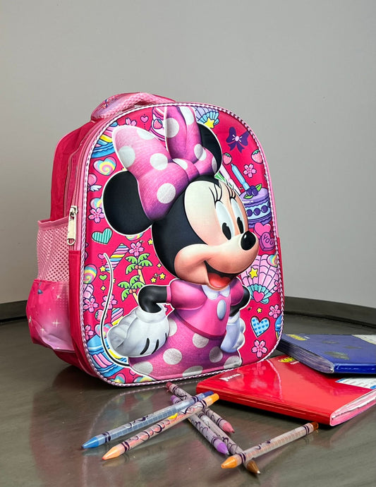 MOCHILA KYNDER PERSONAJES 3D MINNIE ROSA