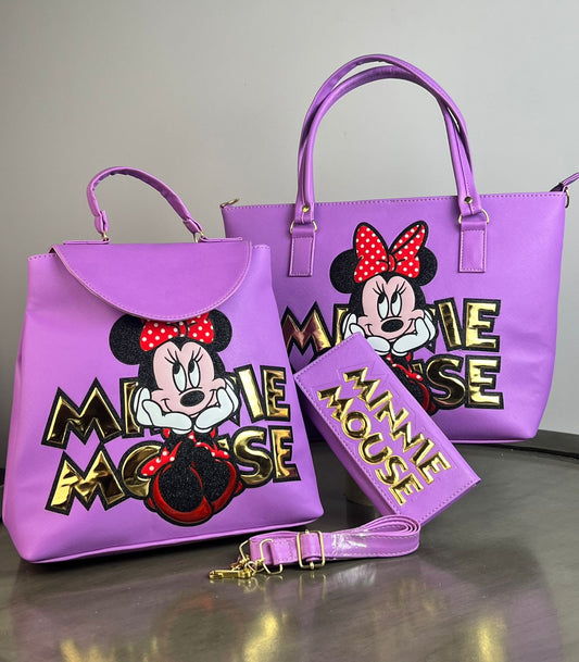 COMBO PERSONAJES MINNIE MOUSE LILA
