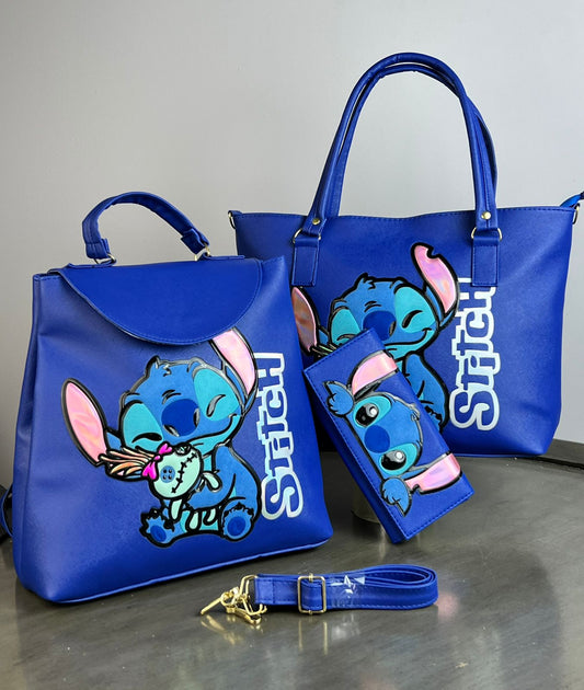 COMBO PERSONAJES STITCH AZUL REY