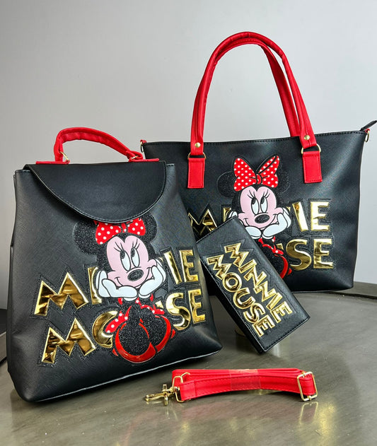 COMBO PERSONAJES MINNIE MOUSE NEGRO