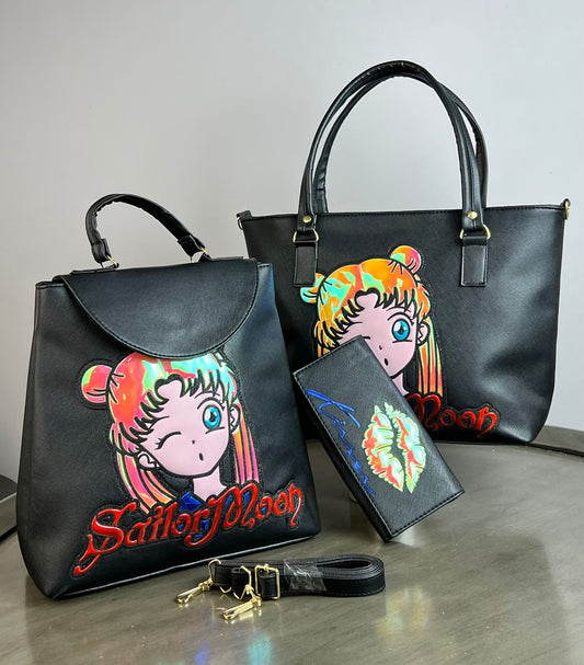 COMBO PERSONAJES SAILOR MOON NEGRO