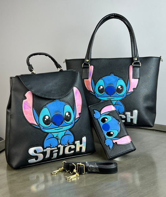 COMBO PERSONAJES STITCH NEGRO