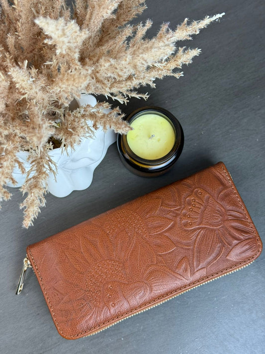 CARTERA 1 CIERRE GIRASOLES CAMEL