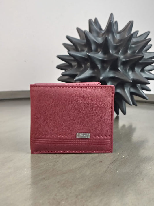 CARTERA HORSE PIEL COLOR VINO