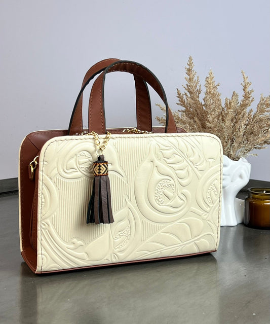 CROSSBODY DOBLE CARA ALCATRACES HUESO