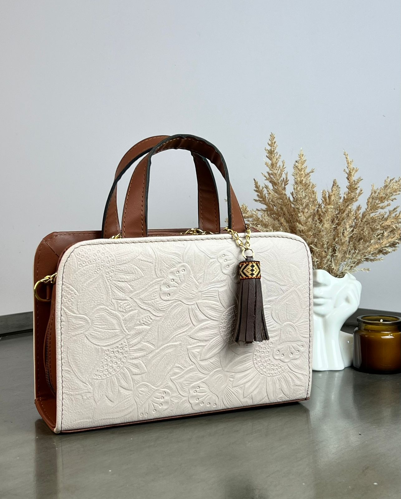 CROSSBODY DOBLE CARA GIRASOLES MAQUILLAJE