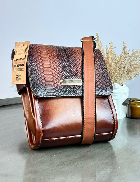 MOD ARTESANAL VAQUERA MARRÓN PITÓN