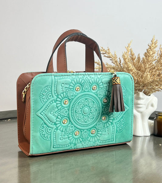 CROSSBODY DOBLE CARA MANDALA CRISTALES JADE