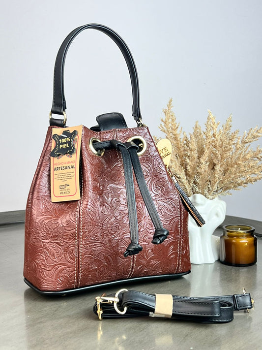 MOD ARTESANAL MORRALITO GRABADO MARRON