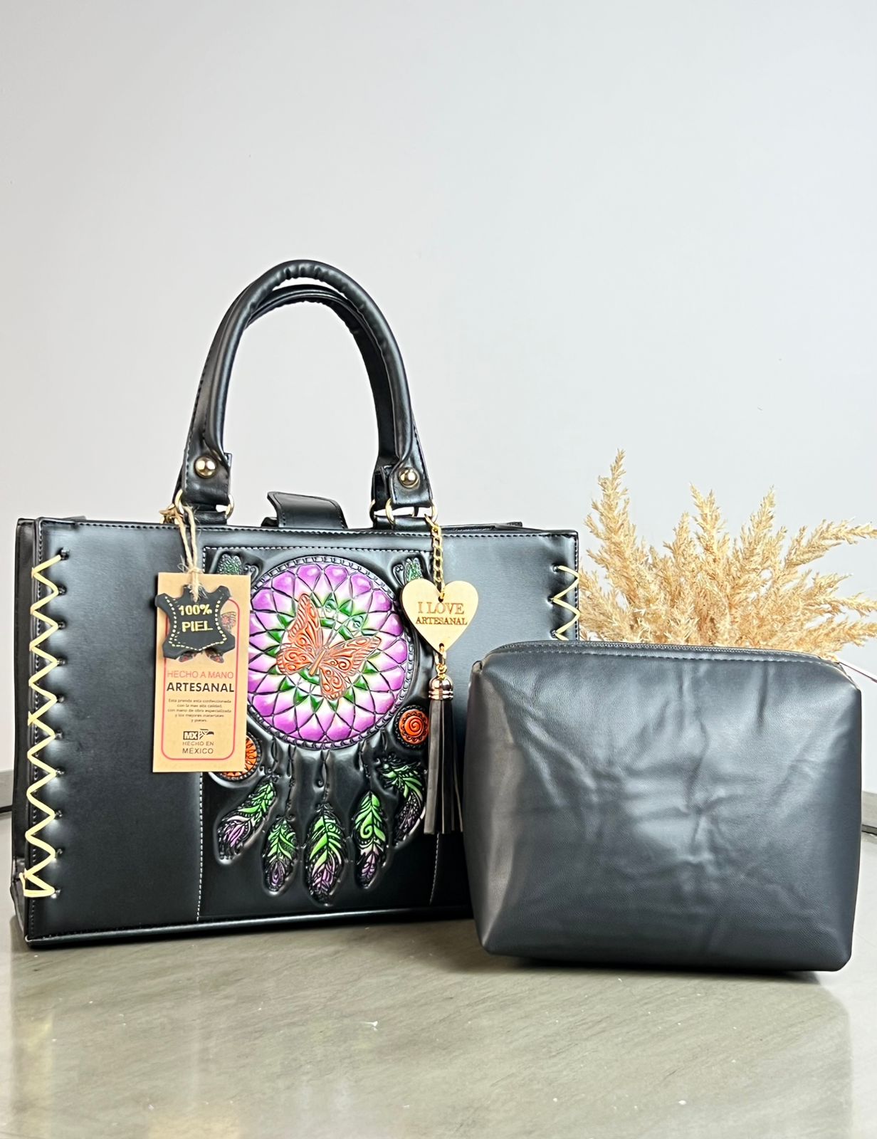 UB DUO ARTESANAL COMBO MED NEGRO ATRAPASUEÑOS LILA